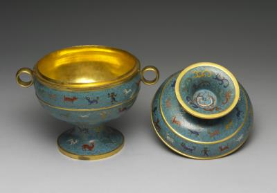 图片[3]-Cloisonne animal-pattern dou vessel, Qianlong reign (1736-1795), Qing dynasty-China Archive